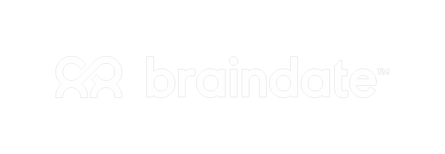 Braindate White Logo